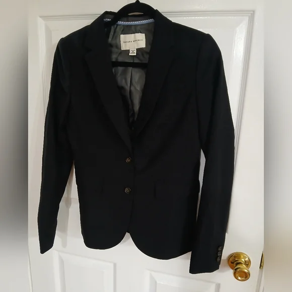 Banana Republic Stretch black blazer Size 8 Business Career Office Old Money - Picture 1 of 9